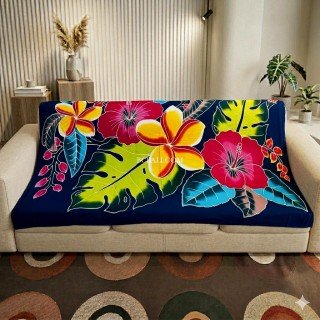 New Design Rayon Sarong Hand Painted Flower Design